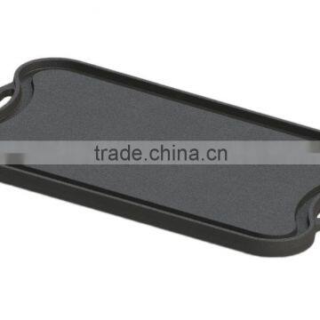 Cast Iron Cookware Double Sided Burner Reversible Griddle Grill /cast Iron BBQ Griddle Plate photo-2