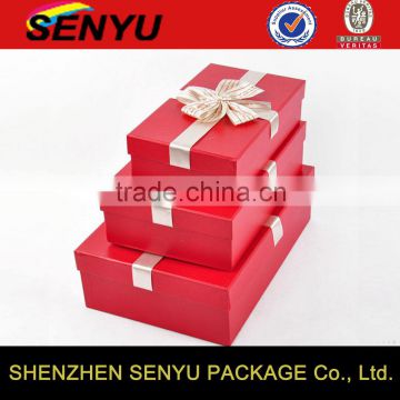 Custom Made Red Empty Gift Boxes Cardboard for Various Gifts Packaging