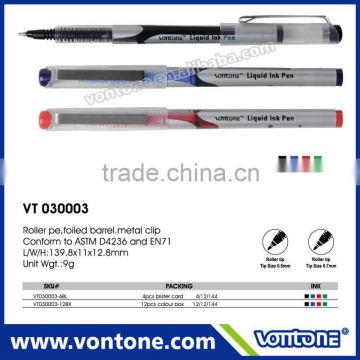 2015 free ink roller pen with good quality from China(VT030003)