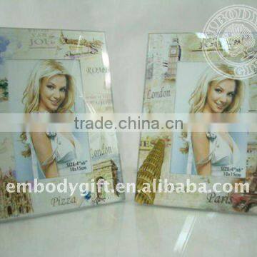 printed glass photo frame / picture frame