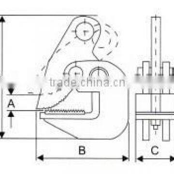 0.75 Ton-5 Ton HLC-A Type Metal Horizonal Lifting Clamp