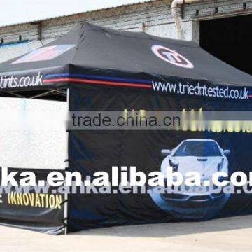 Advertising folding car tent with folding tent poles