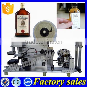 PLC Controlled semi automatic labeling machine,flat bottle label applicator