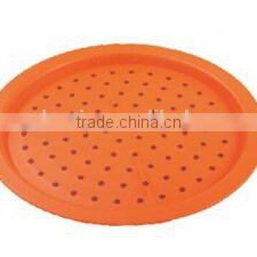 Colorful double non slip plastic round serving tray
