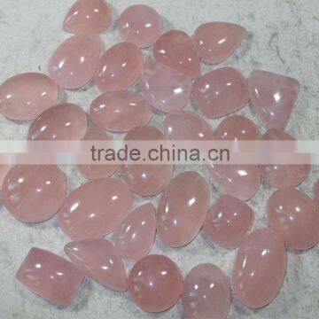 Natural pink rose quartz stone natural semi precious stones wholesale loose cabochon gemstones authentic gemstones