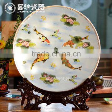 hand painted porcelain decorative wall plates chinese factory