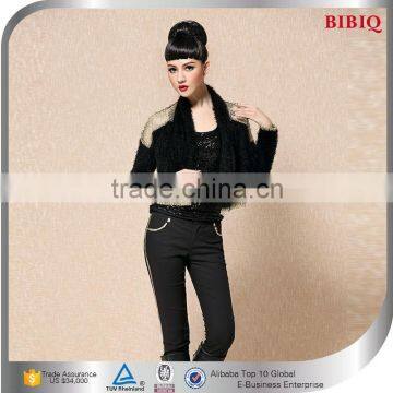 High Quality Black Long Sleeve Lady Knitwear Clothing In Stock