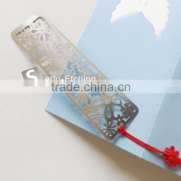 Photo Etching Stainless Steel Bookmark With a Tassel