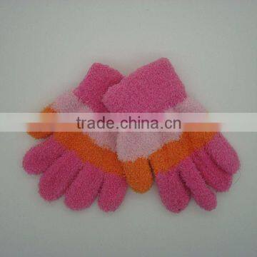 Boxi-High quality red chenille kids knitted gloves