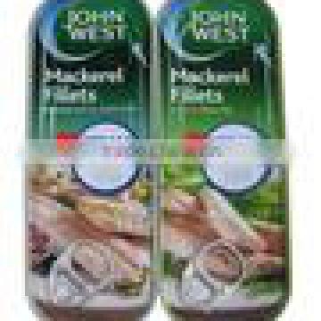 Canned Mackerel Fillets with vegetable oil
