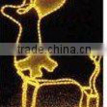 lighted peace sign LED magic colour christmas lights for outdoor project/LED 3D motif christmas deer snowman