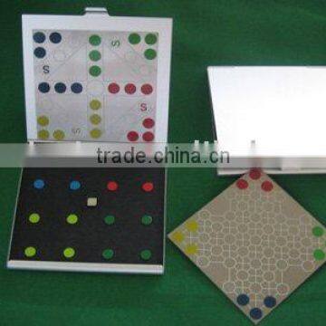 Hot selling Aluminum Magnetic Ludo Game for Travel