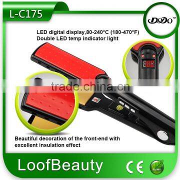 Ceramic Plate LCD Private Label Flat Iron Hair Styling Irons OEM Private Logo and packing