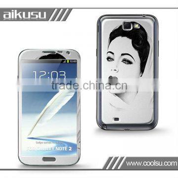 2013 sticky cover for note 2 N7100 with sketch beauty series