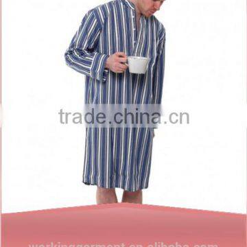 Cheap Adult Stripe Shirt Long Cotton Nightshirt For Men