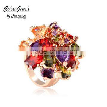 Colourful AAA Cubic Zirconia Engagement Rings for women