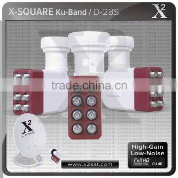 X Square with Octo lnb, lnb signal amplifier and universal ku band twin lnb