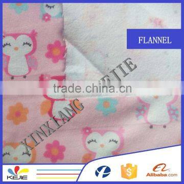 Factory Stock Cotton Cartoon Pattern Printed Flannel For Pajamas