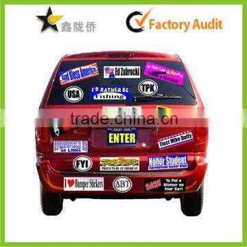 Hot!!! Custom Car Logo sticker and Bumper Sticker
