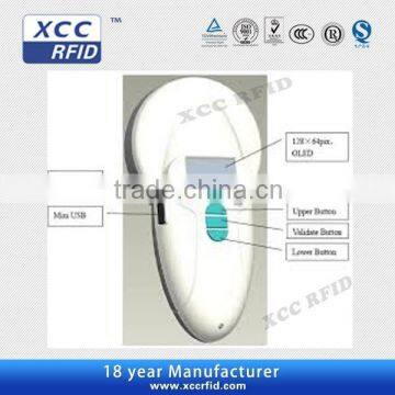 125kHz/134.2kHz Fdx-a/Fdx-B Animal RFID Handheld Reader