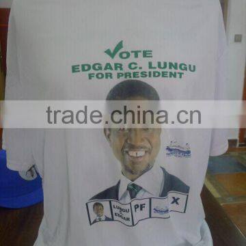 custom t-shirt printing zambia campaign white t shirt