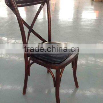 Cross Back Chair With Leather Pad photo-2