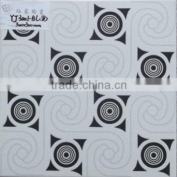 Foshan ceramic factory black and white ceramic tiles 30x30