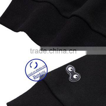 Custom 100% Fleece Polyester Men Black Pullover Printed Hoodie Sweatshirts photo-5