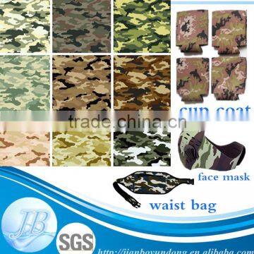 Camouflage color neoprene Fabric for waterproof neoprene clothing