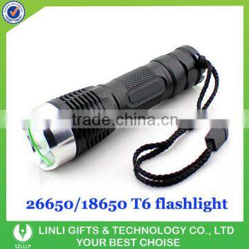 cree t6 led rechargeable fashion flashlight