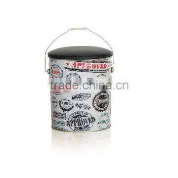 Custom made Europe Popular metal bucket stool for storage