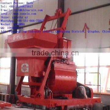 Twin-shaft forced cement concrete mixer JS500