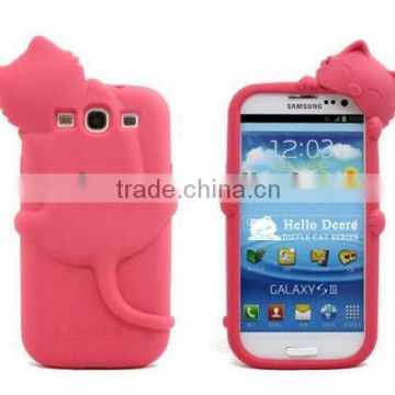 3D Cat Silicon Soft Case For SAMSUNG GALAXY S3 i9300