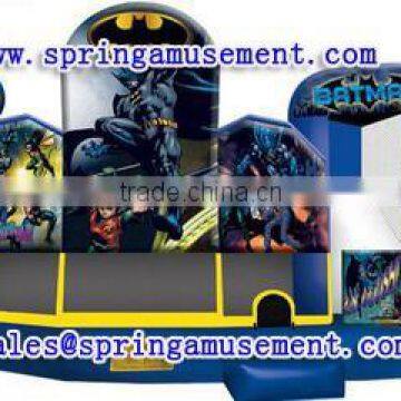 Newest and High Quality BATMAN inflatable bouncer and slide, inflatable castle combo, inflatable bounce house