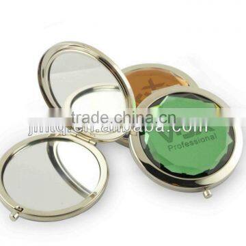 Crystal double side pocket mirror