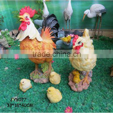 High fashion home and garden decor resin hen figurine