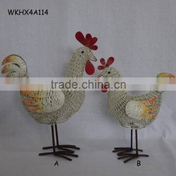 Wholesale cheap iron metal cock decoration