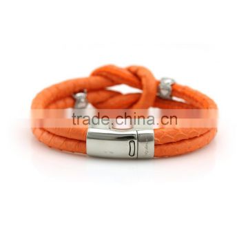 double layer snake grain bracelet with 316L Stainless steel