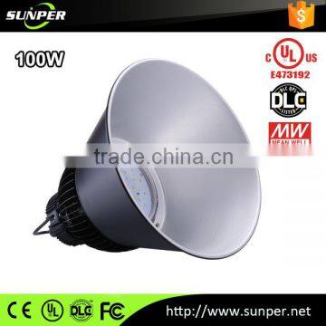 Hanging 6-10M height high bay fixture products ul led high bay light 100w