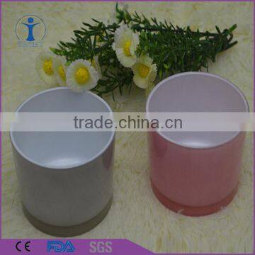 Christmas candel holder with color painting,glass candle holders for spring