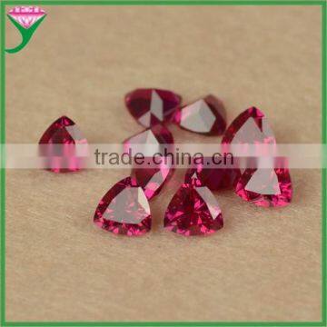 high quality 5# machine trillion cut synthetic ruby stone for sale