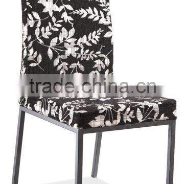 Z651-2 Hotel room Industrial non-woven fabrics black metal dining chair