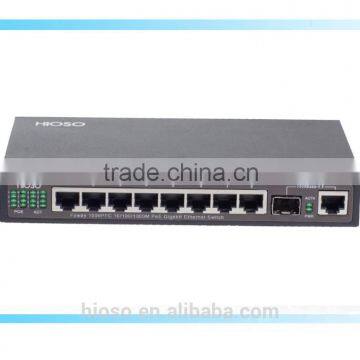 OEM Gigabit 8 Port Power Over Ethernet PoE Switch 48V