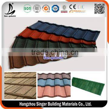 1340mm*420mm Stone Coated Roofing Tile , Kenya Stone Coated Metal Roofing Tile photo-3