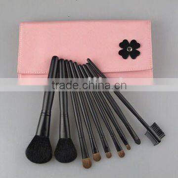 popular high quality cosmetic brush kits with PU bag