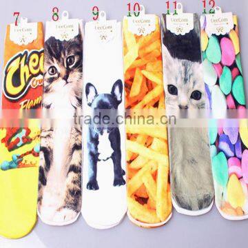 New fashion sublimation printing socks cartoon socks