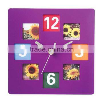 2015 New plastic photo frame wall clock