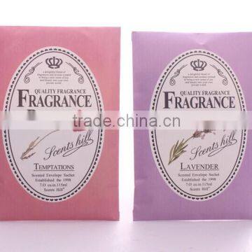 2014 Popular many flavours for your choice envelope aromatic drawer sachet