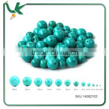 4mm 6mm 8mm 10mm 12mm 14mm 15mm Loose Round Blue Turquoise Beads Strand 15 Inch