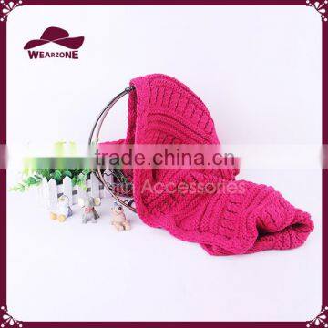 Womens Basic Knitting Cable Scarf Cashmere photo-4